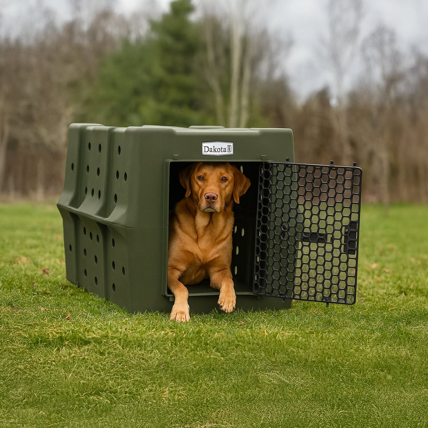 Dakota 283 Canine Rough and Tough Economy Kennel, Pet Crate, Large, Olive