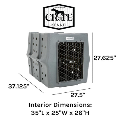 Dakota 283 Canine Rough and Tough Economy Kennel, Pet Crate, Large, Orange