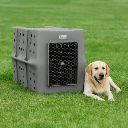 Dakota 283 Canine Rough and Tough Economy Pet Kennel, X-Large, Dark Granite