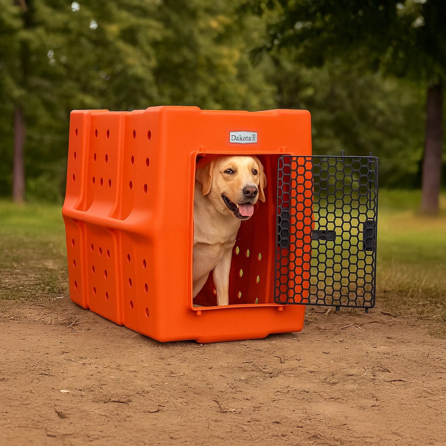 Dakota 283 Canine Rough and Tough Economy Kennel, Pet Crate, X-Large, Orange