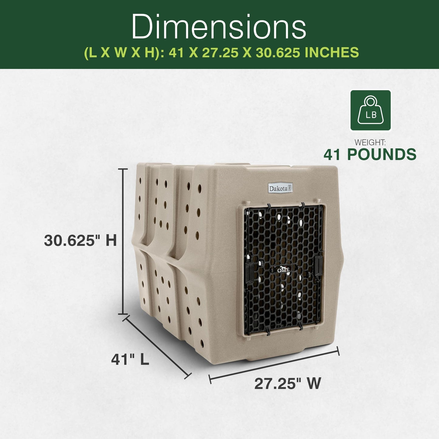 Dakota 283 Canine Rough and Tough Economy Pet Kennel, X-Large, Sandstone