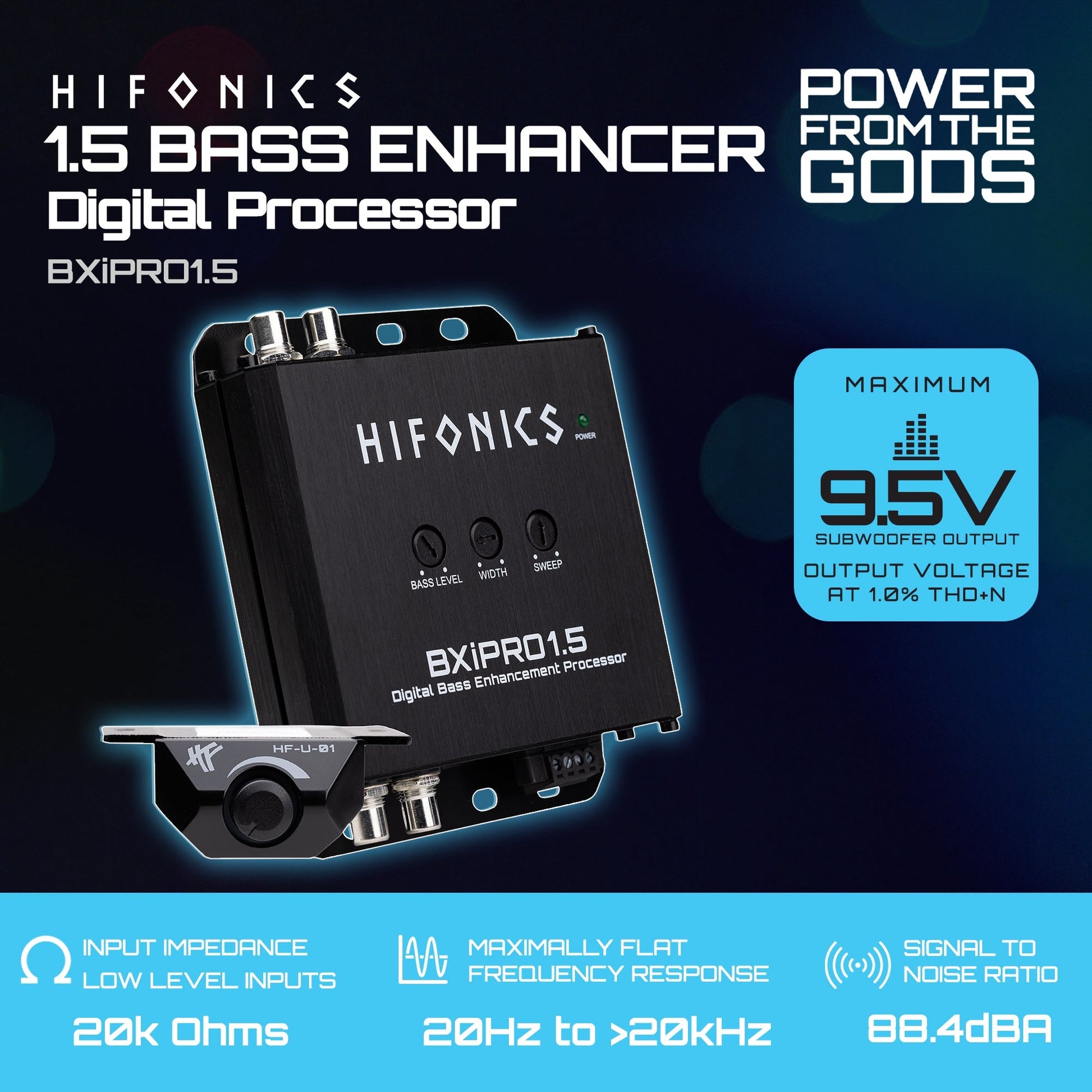 Hifonics BXIPRO1.5 Bass Enhancer, Digital Processor, Dash Mount Remote Control - Find Fresh Goods
