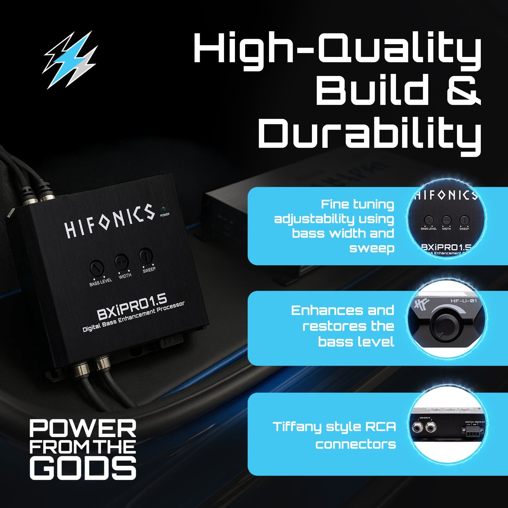 Hifonics BXIPRO1.5 Bass Enhancer, Digital Processor, Dash Mount Remote Control - Find Fresh Goods