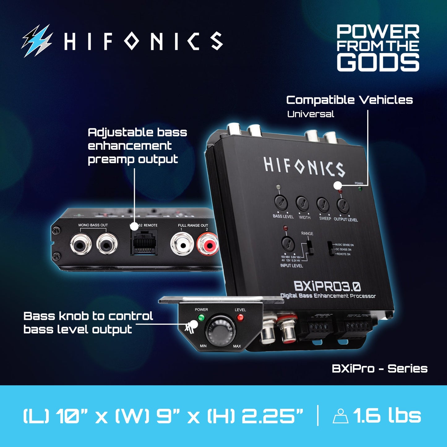 Hifonics BXIPRO3.0 Bass Enhancer, Digital Processor, Dash Mount Remote Control - Find Fresh Goods