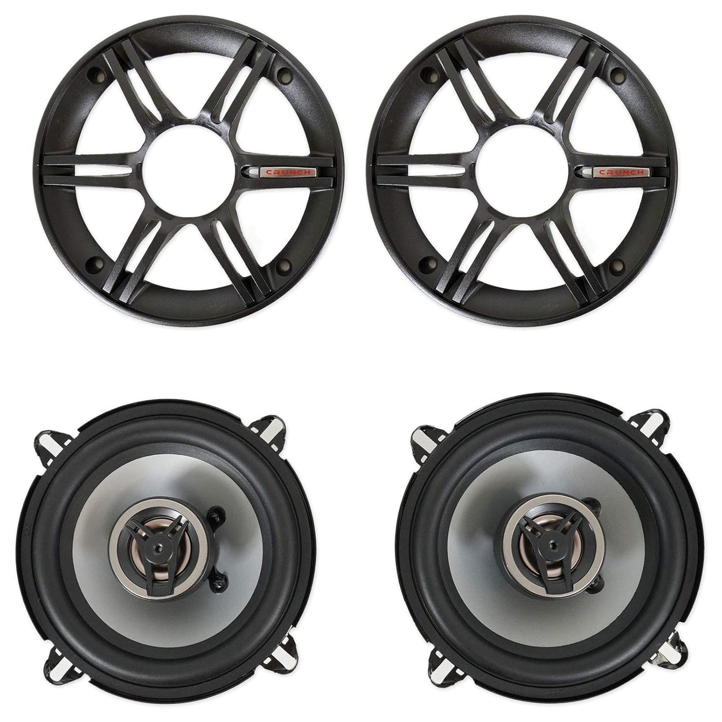 Crunch 5.25" Coaxial Speaker Set, Full-Range Audio Upgrade for Vehicle Stereo - Find Fresh Goods