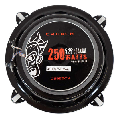 Crunch 5.25" Coaxial Speaker Set, Full-Range Audio Upgrade for Vehicle Stereo - Find Fresh Goods