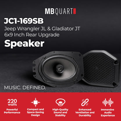 MB Quart 6"x9" Rear Speaker Upgrade for Jeep Wrangler JL & Gladiator JT, (Pair) - Find Fresh Goods