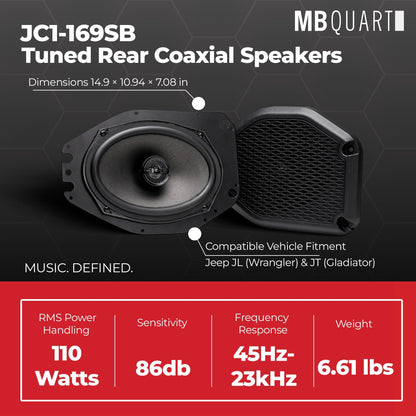 MB Quart 6"x9" Rear Speaker Upgrade for Jeep Wrangler JL & Gladiator JT, (Pair) - Find Fresh Goods