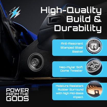Hifonics Zeus ZS4CX 4 Inch 2 Way 175W Car Audio Coaxial Speakers, Pair - Find Fresh Goods