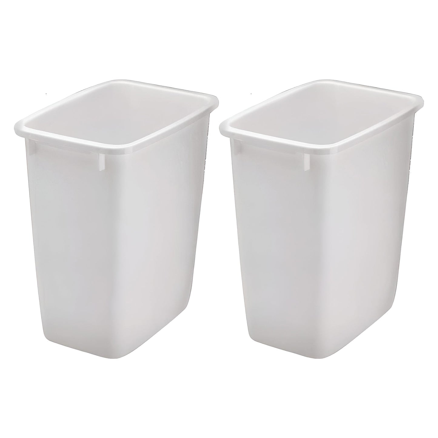 Rubbermaid Open Top Wastebasket Large Plastic Trash Bin Container, 36 Qt, 2 Pack