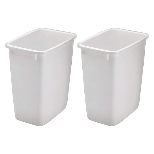Rubbermaid Open Top Wastebasket Large Plastic Trash Bin Container, 36 Qt, 2 Pack