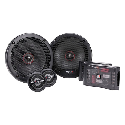 MB Quart PS1-216 Premium 6.5 Inch Car Speakers, 240 Watts, 2 Way, Black/Red - Find Fresh Goods