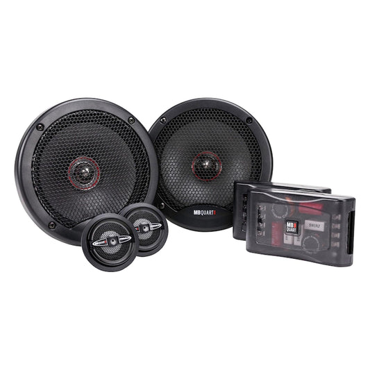 MB Quart PS1-216 Premium 6.5 Inch Car Speakers, 240 Watts, 2 Way, Black/Red - Find Fresh Goods