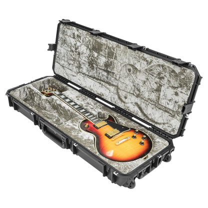 SKB iSeries Les Paul Guitar Hard Case with Plush Interior, TSA Latches & Wheels