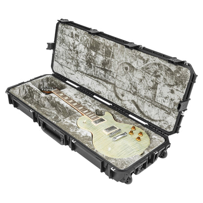 SKB iSeries Les Paul Guitar Hard Case with Plush Interior, TSA Latches & Wheels