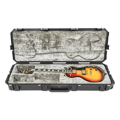 SKB iSeries Les Paul Guitar Hard Case with Plush Interior, TSA Latches & Wheels