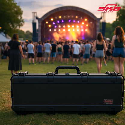 SKB iSeries Les Paul Guitar Hard Case with Plush Interior, TSA Latches & Wheels