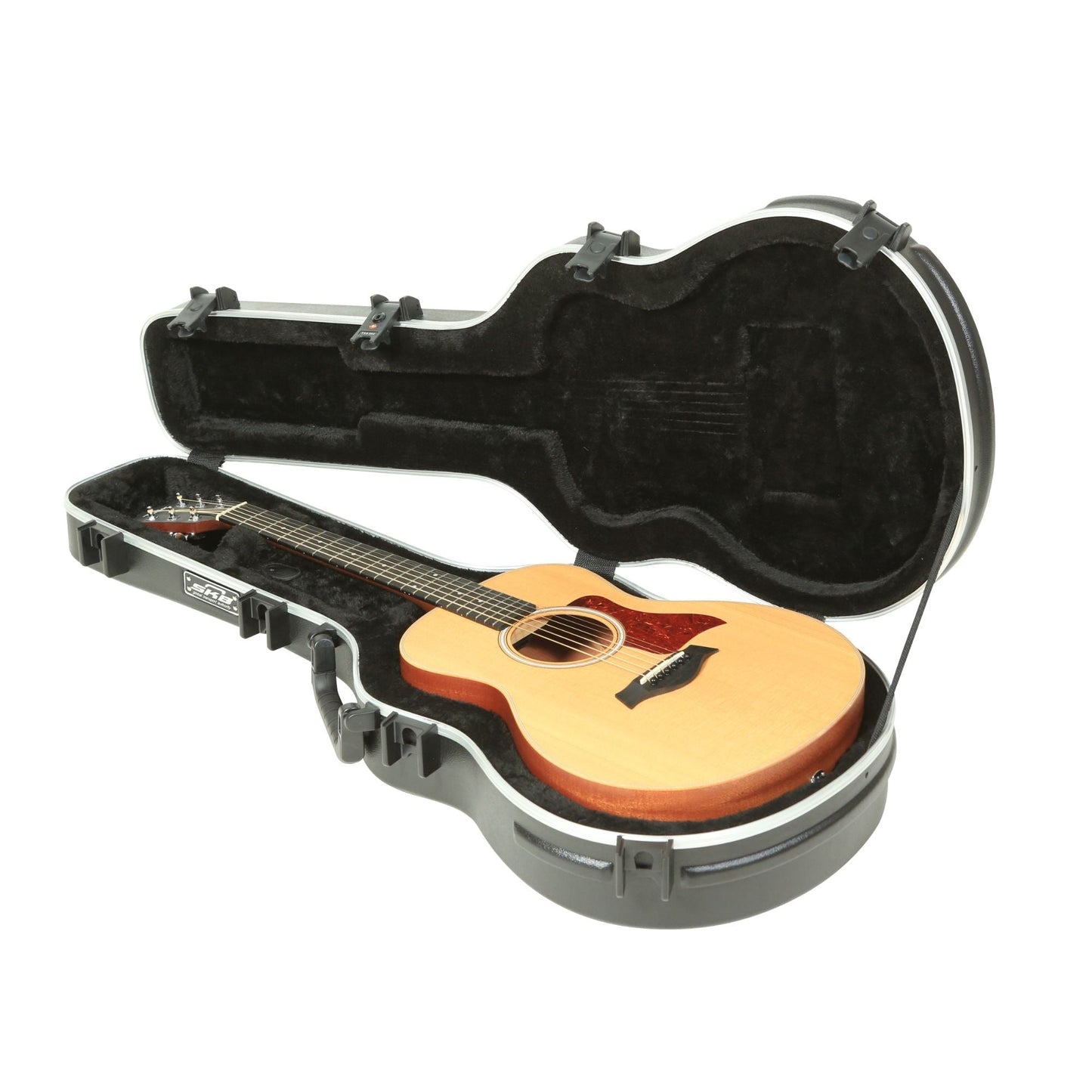 SKB Taylor GS Mini Acoustic Guitar Hard Case, Locks, Handle, Protection, Black