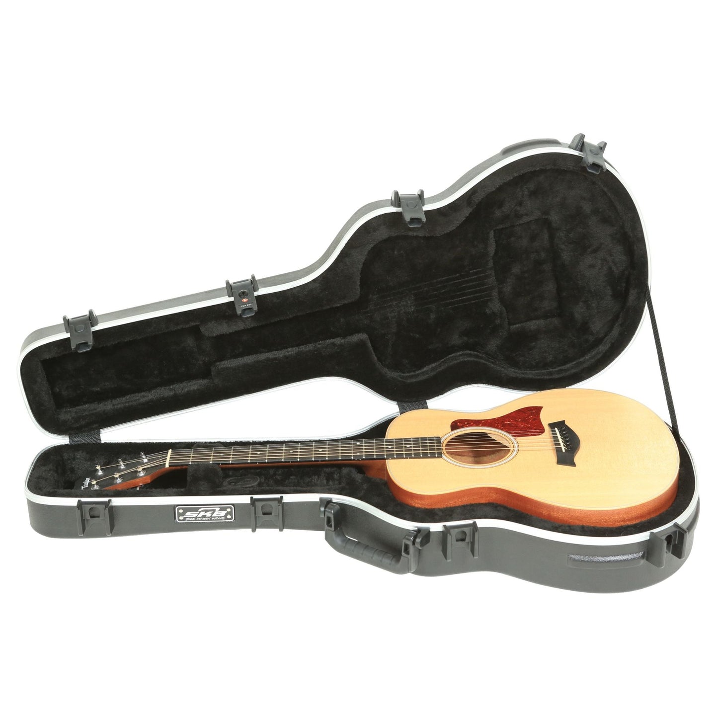 SKB Taylor GS Mini Acoustic Guitar Hard Case, Locks, Handle, Protection, Black