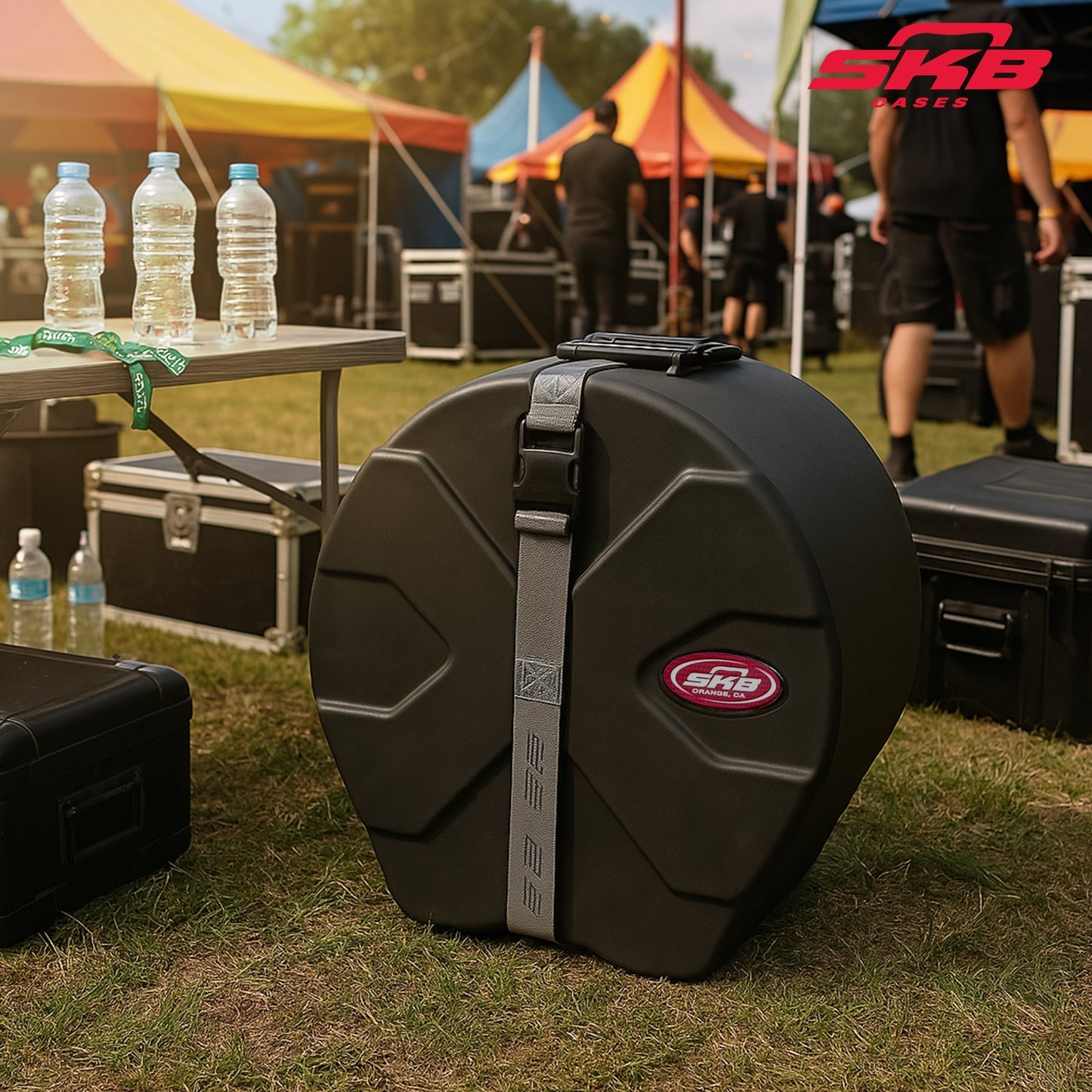 SKB Cases 8" x 14" Tom/Snare Case with Padded Interior and D-Shaped Drum Design