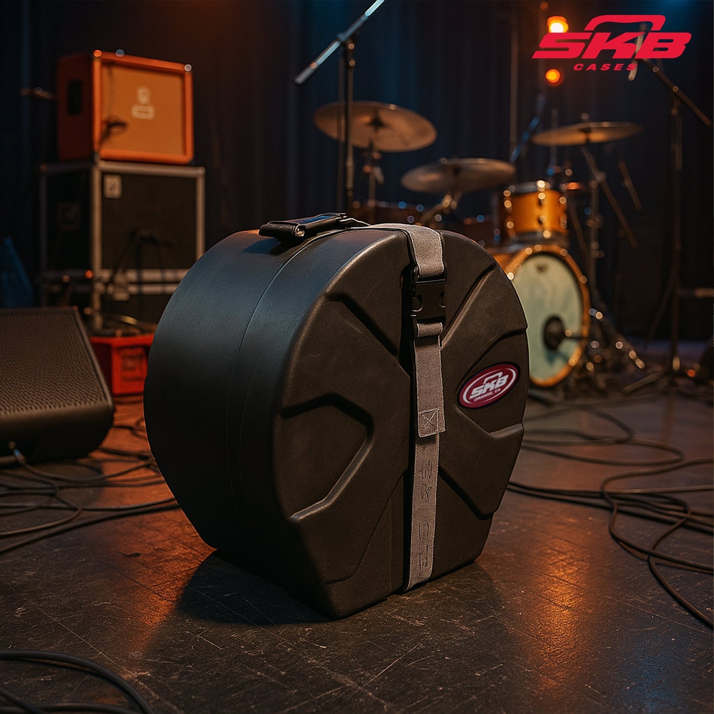 SKB Cases 8" x 14" Tom/Snare Case with Padded Interior and D-Shaped Drum Design