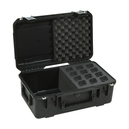 SKB iSeries Microphone Hard Case with 12-Slot Foam Interior and Cable Storage