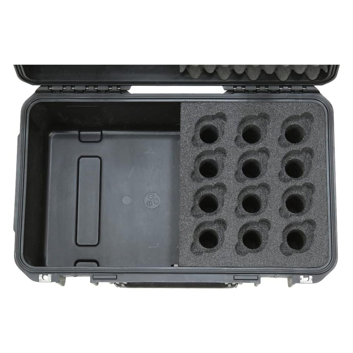 SKB iSeries Microphone Hard Case with 12-Slot Foam Interior and Cable Storage