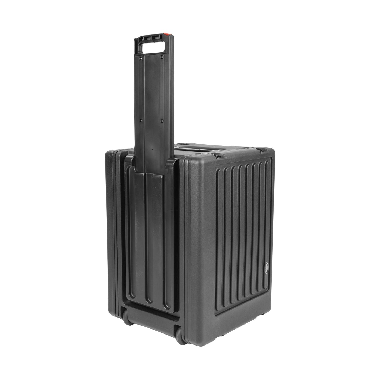 SKB 8U rSeries Shallow Rolling Rack with Integrated Back Wheels and Pull Handle