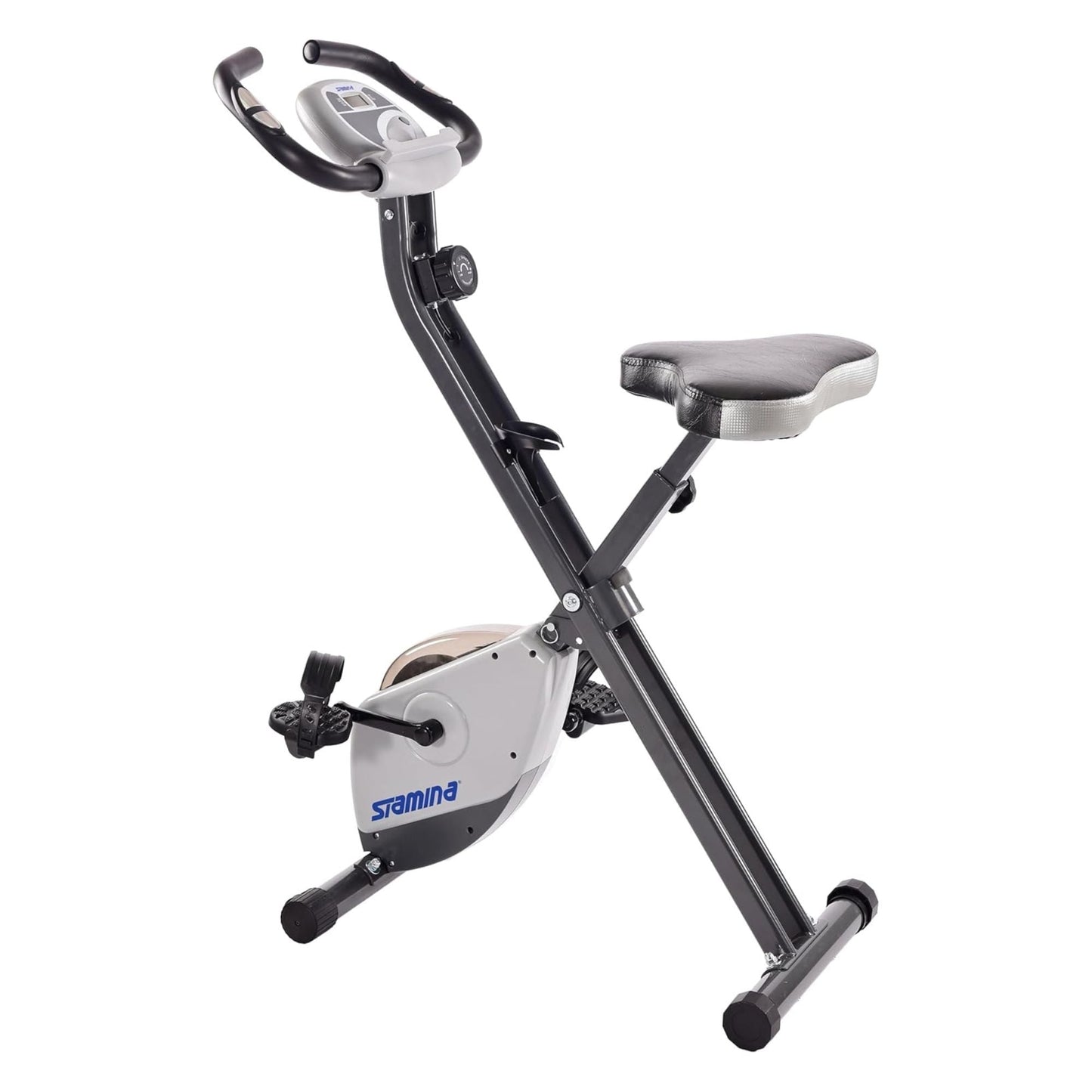 Stamina Products Foldable Exercise Bike with Smart Workout App for Home Fitness