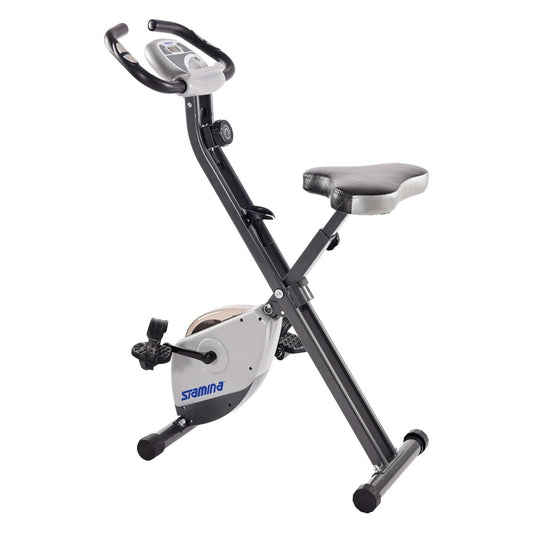 Stamina Products Foldable Exercise Bike with Smart Workout App for Home Fitness