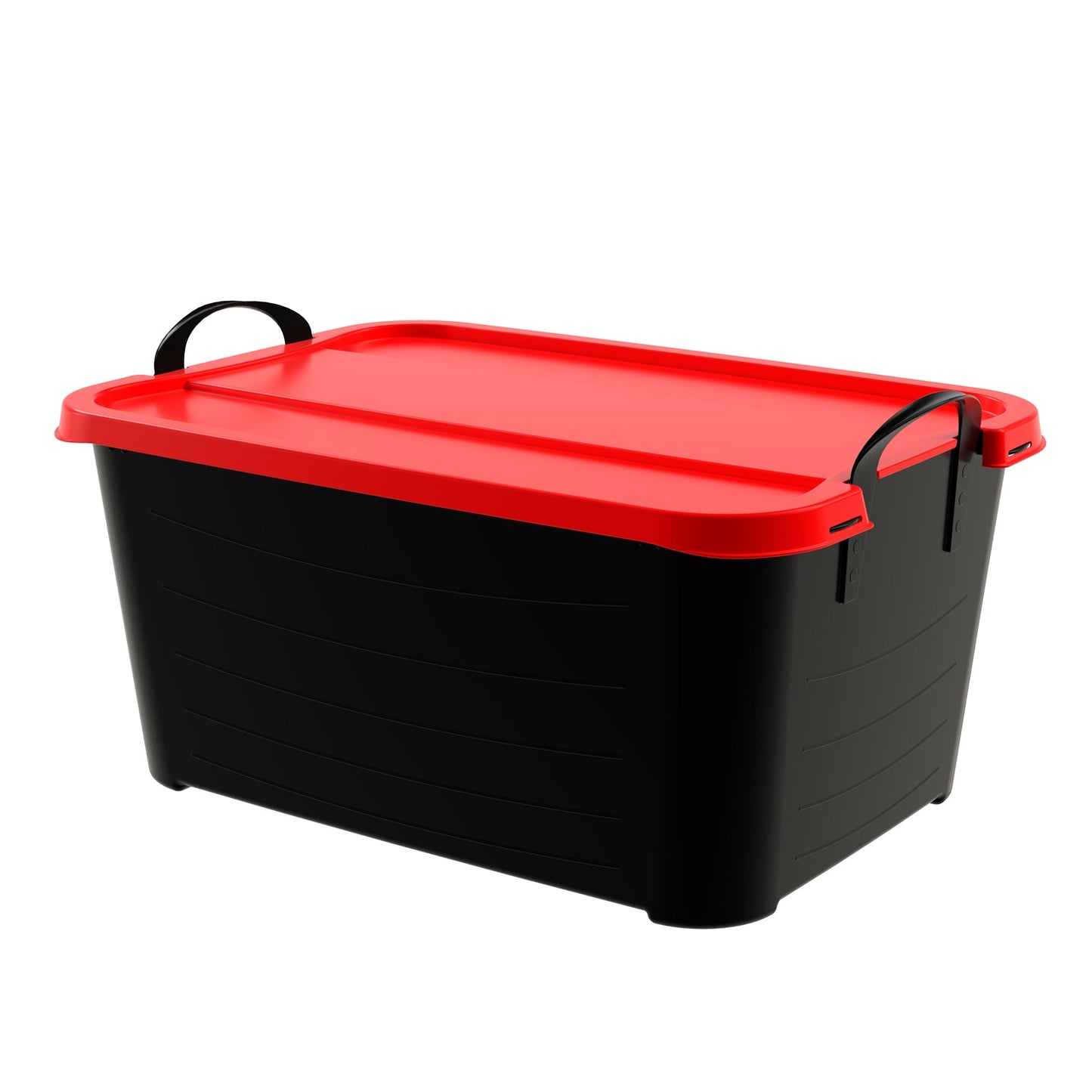 Life Story 55Qt Stackable Storage Bin, Versatile Lidded Container, Black, 6 Pack