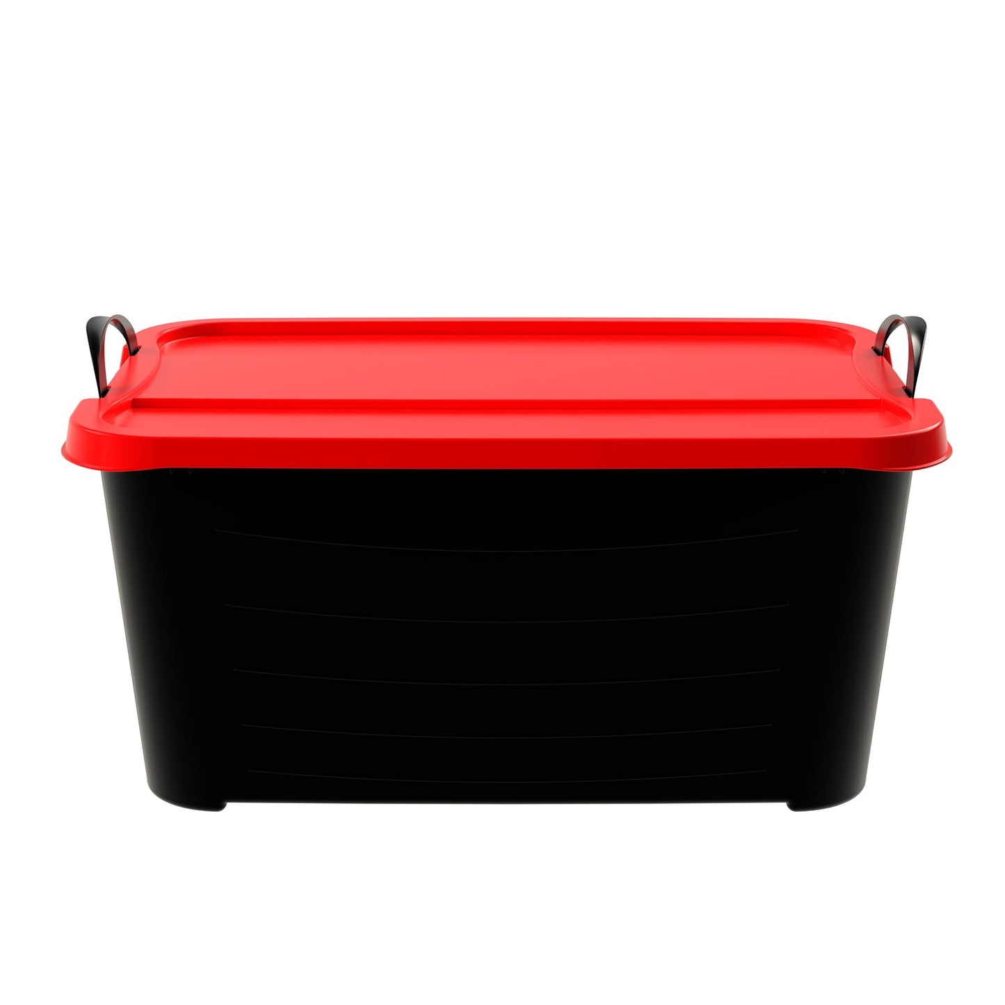 Life Story 55Qt Stackable Storage Bin, Versatile Lidded Container, Black, 6 Pack