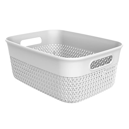 Life Story 10 Qt Decorative Storage Basket, Medium Home Organizer, White, 6 Pack