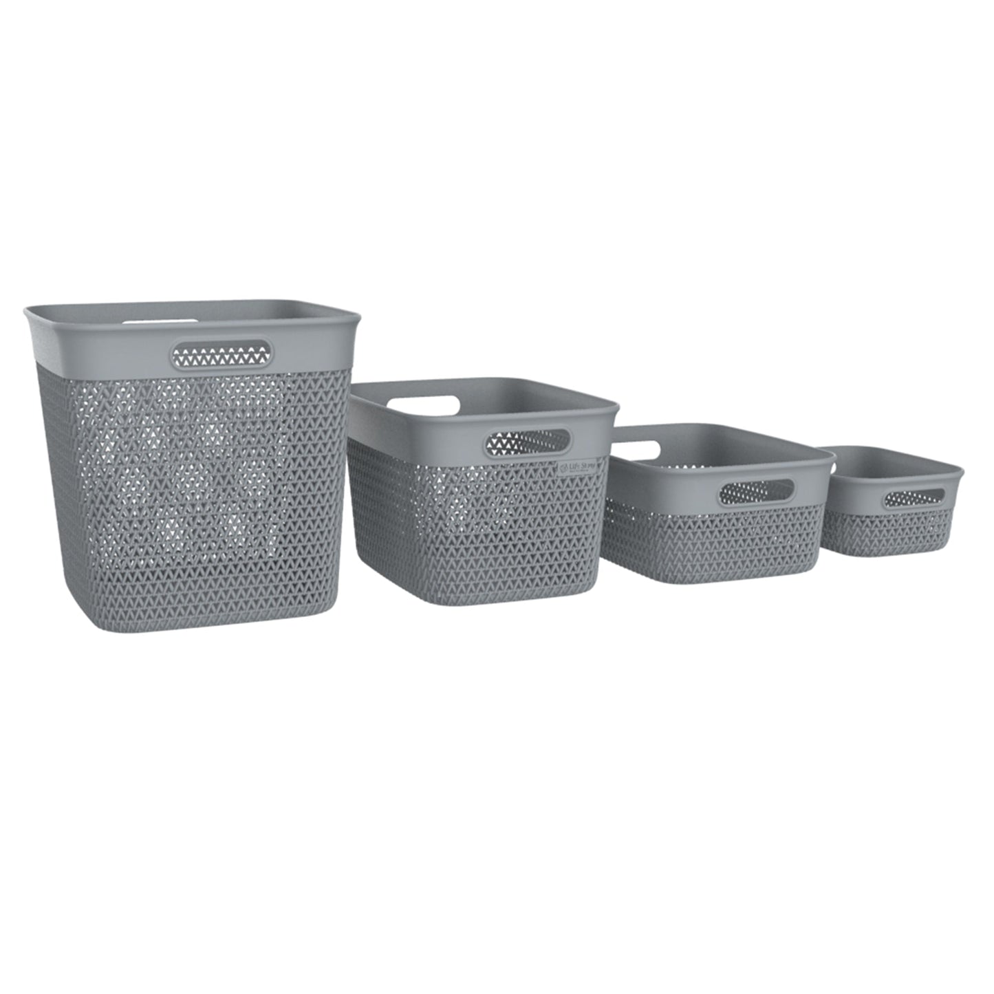 Life Story 10 Qt Decorative Storage Basket, Medium Home Organizer, White, 6 Pack