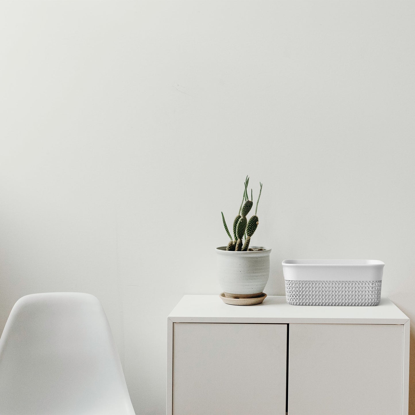 Life Story 10 Qt Decorative Storage Basket, Medium Home Organizer, White, 6 Pack