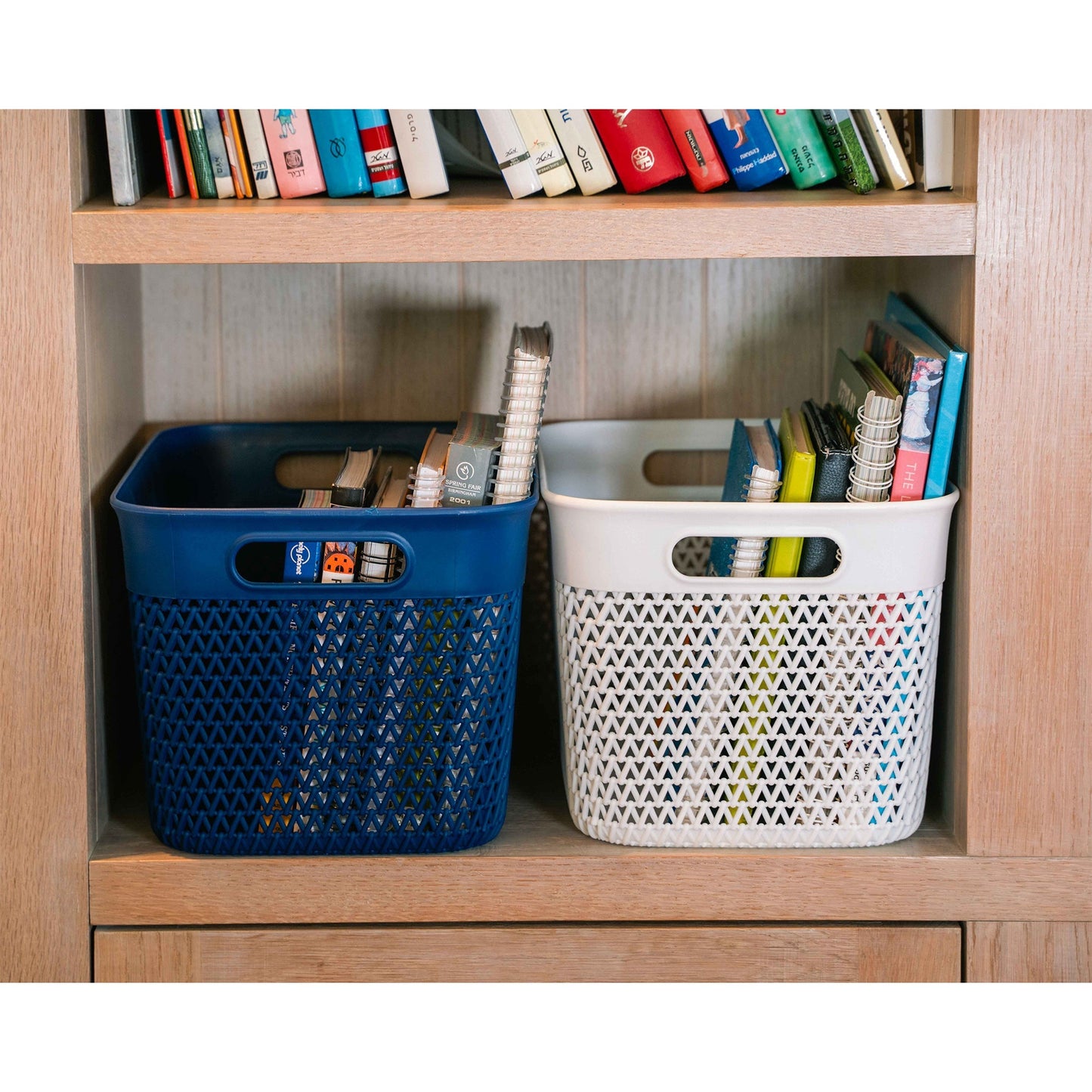 Life Story 16 Qt Decorative Storage Basket, Large Home Organizer, Gray, 4 Pack