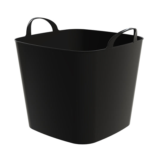 Life Story 26 Quart Flexi Tub, Versatile Storage Tote, Home Organizer, Black