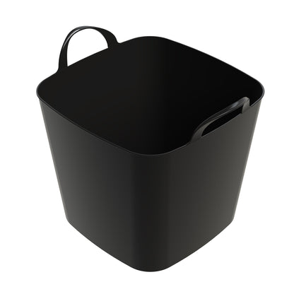 Life Story 26 Qt Flexi Tub, Versatile Storage Tote, Home Organizer, Black 6 Pack