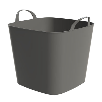 Life Story 26 Qt Flexi Tub, Versatile Storage Tote, Home Organizer, Gray, 6 Pack