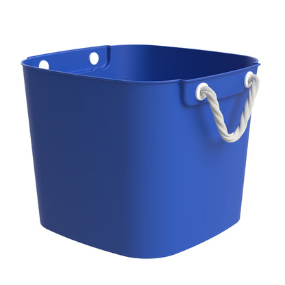 Life Story 42 Qt Flexi Tub, Versatile Storage Tote, Home Organizer, Blue, 4 Pack