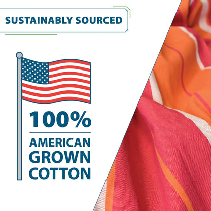 Vivere Double Cotton Hammock, Comfortable Daybed with Steel Stand, 9', Mimosa