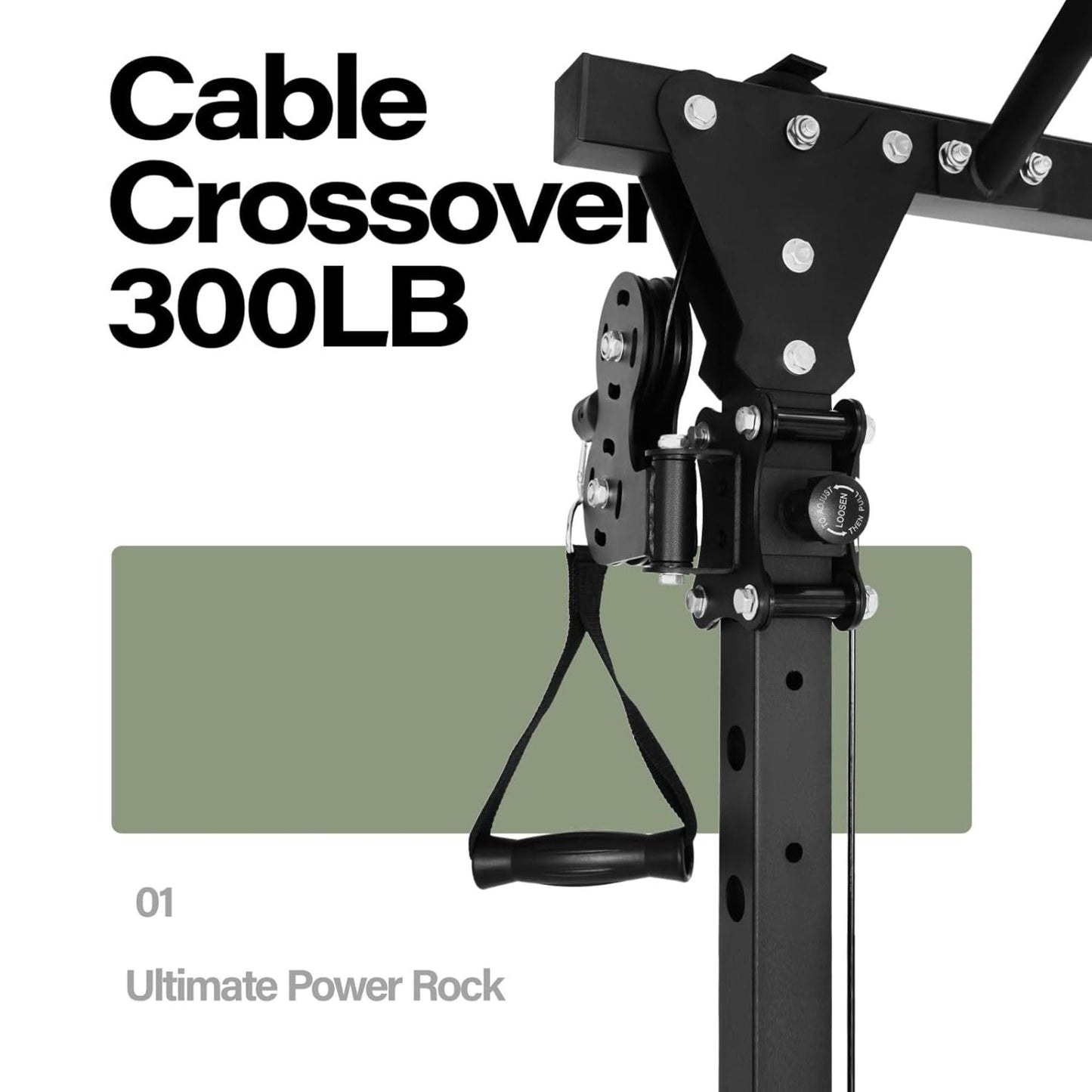 Major Fitness Drone 1 Power Cage, Multi-Function Strength Training Rack, Black