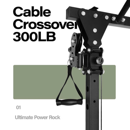 Major Fitness Drone 1 Power Cage, Multi-Function Strength Training Rack, Black