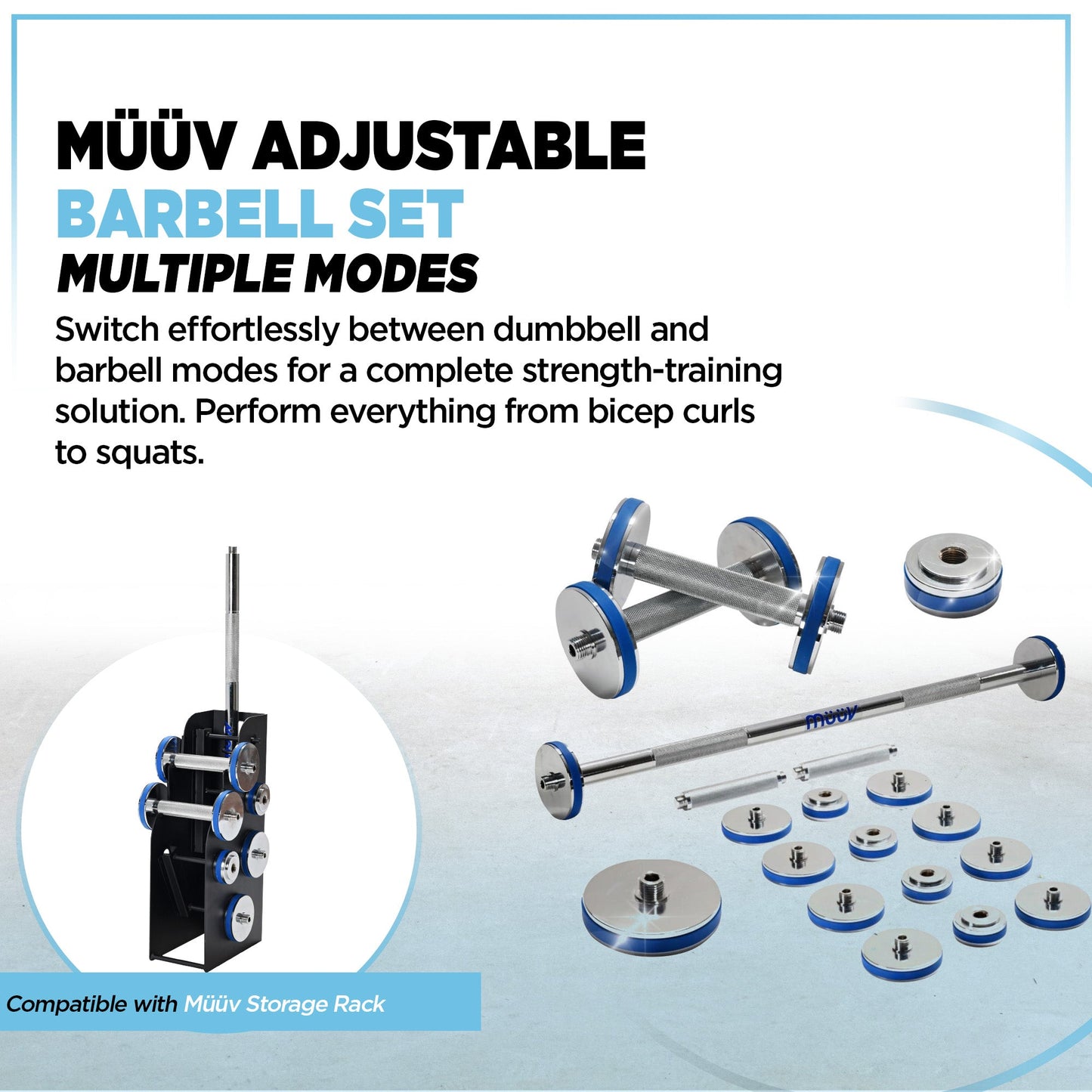 Stamina Products müüv Adjustable Barbell Set, 2in1 Dumbbell System for Home Gyms