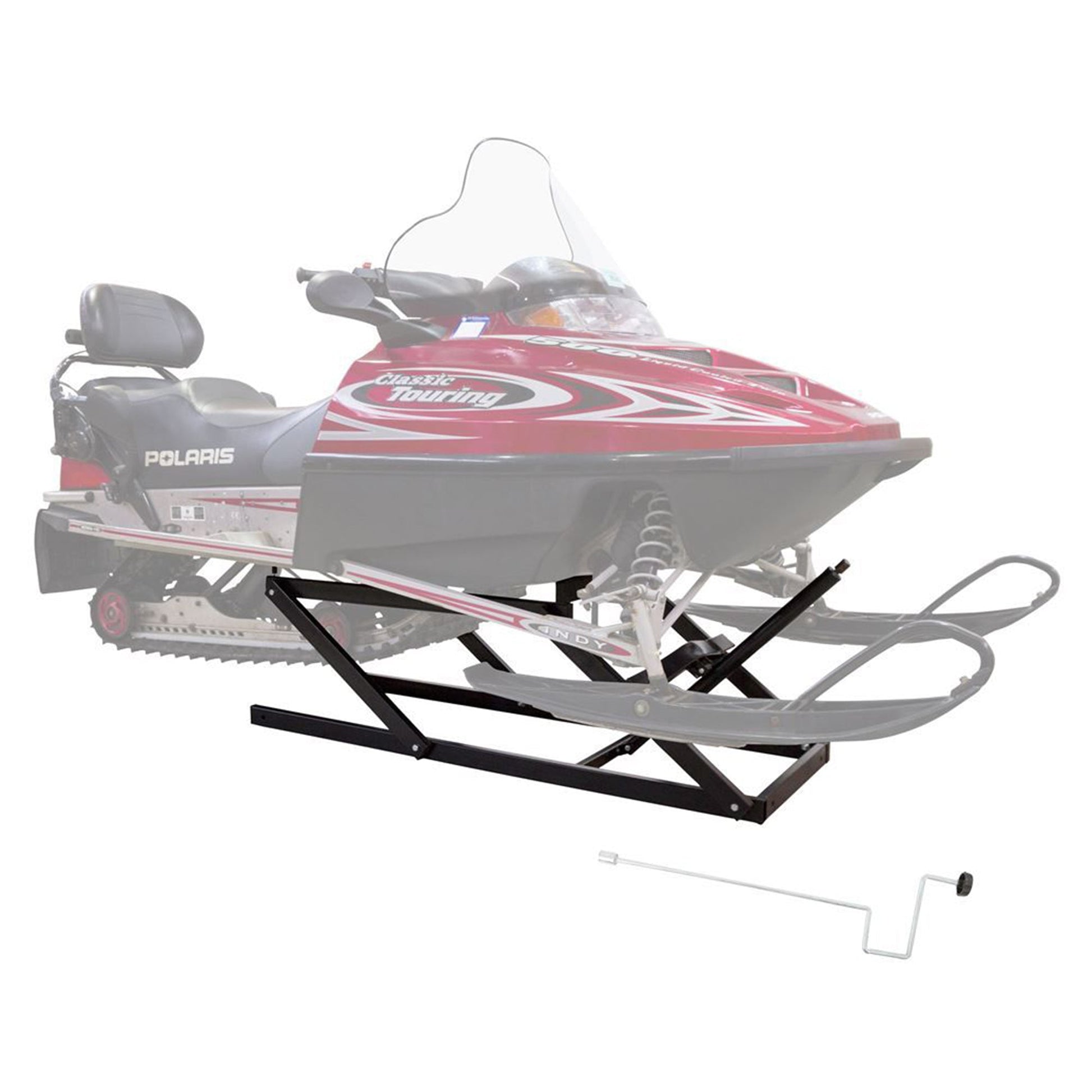 Black Ice Snowmobile Lift Jack with Manual Hand Crank and 700 Pound Capacity - Find Fresh Goods