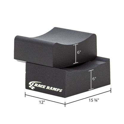 Race Ramps 12" Adjustable Wheel Cribs Car Maintenance Display, RR-WC-12-2, Black - Find Fresh Goods