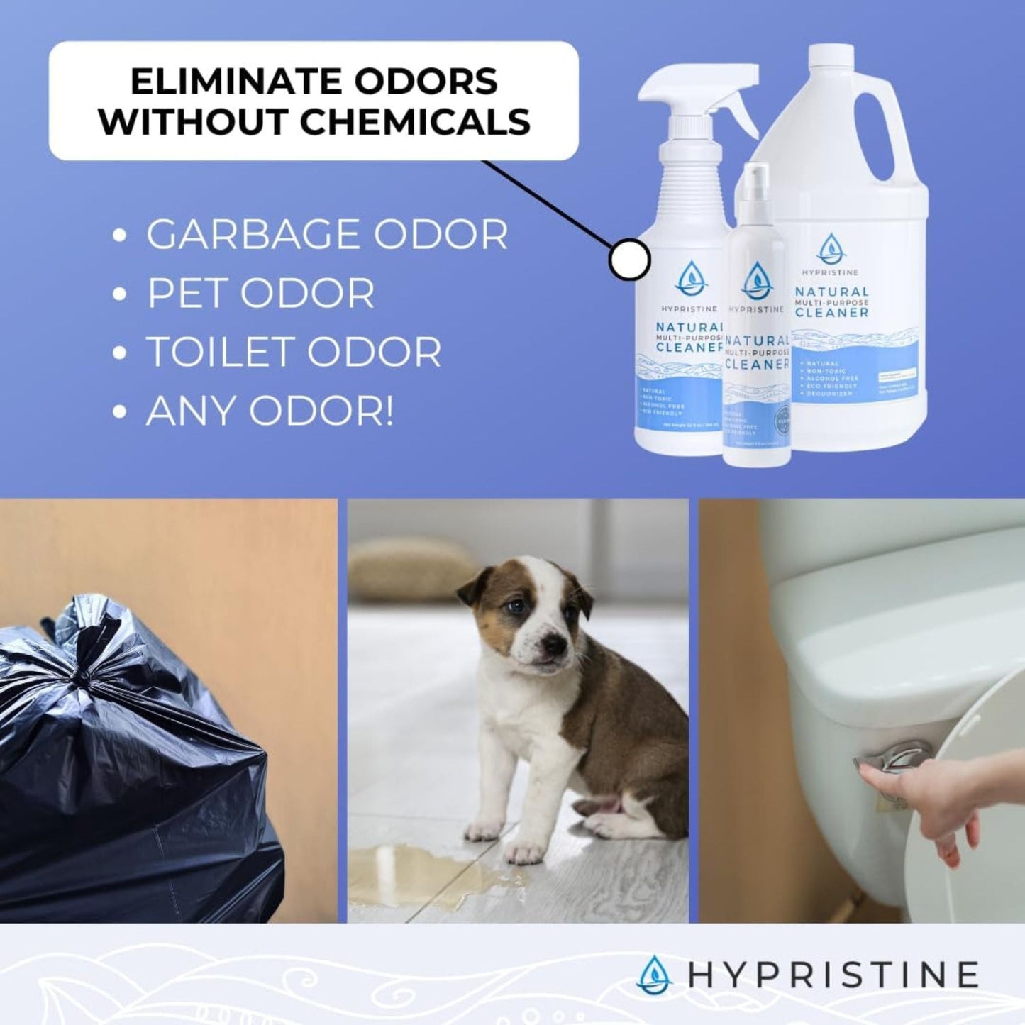 Hypristine Natural Multipurpose Surface Cleaner, 128 fluid Ounce Bottle, 1 Pack