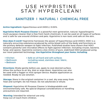 Hypristine Natural Multipurpose Surface Cleaner, 32oz Spray & 4 1 Gallon Bottles
