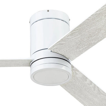 Prominence Home 52" Ceiling Fan, LED Light, Remote, Flush Mount, Espy, White