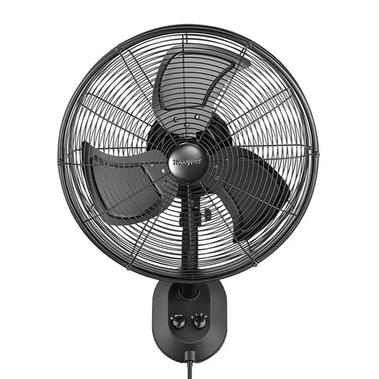 Mule 18 Inch Wall Mount Outdoor Oscillating Wet Rated Airflow Fan, Matte Black